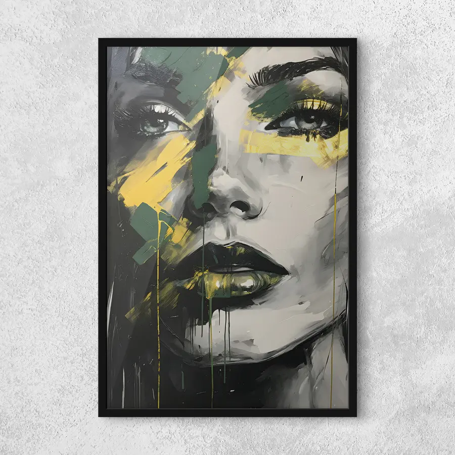 Fotobehang Opvallende kleuren op een opvallend gezicht f36157