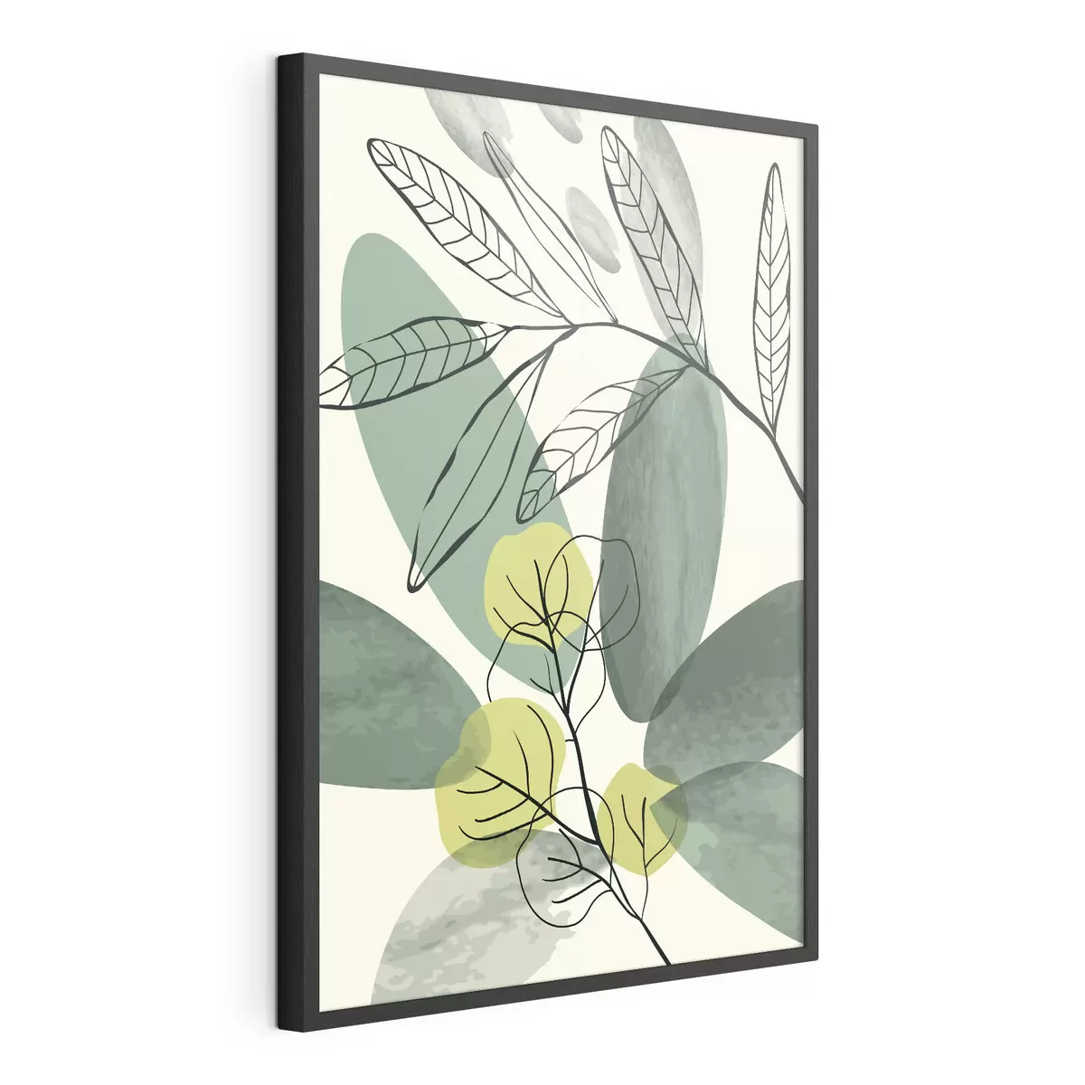 Affiche Motif abstrait inspiré de la nature, représentant des feuilles f36106