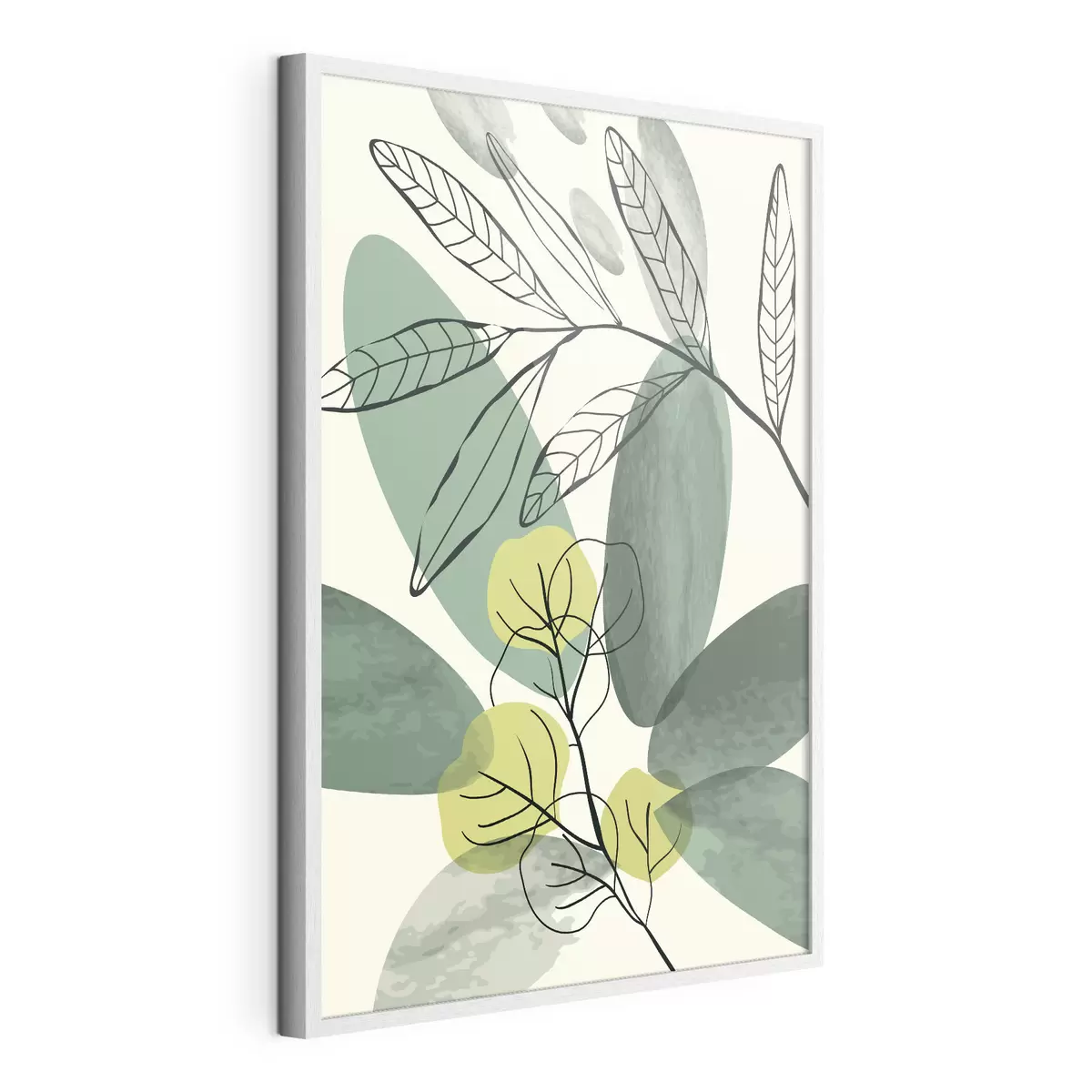 Affiche Motif abstrait inspiré de la nature, représentant des feuilles f36106