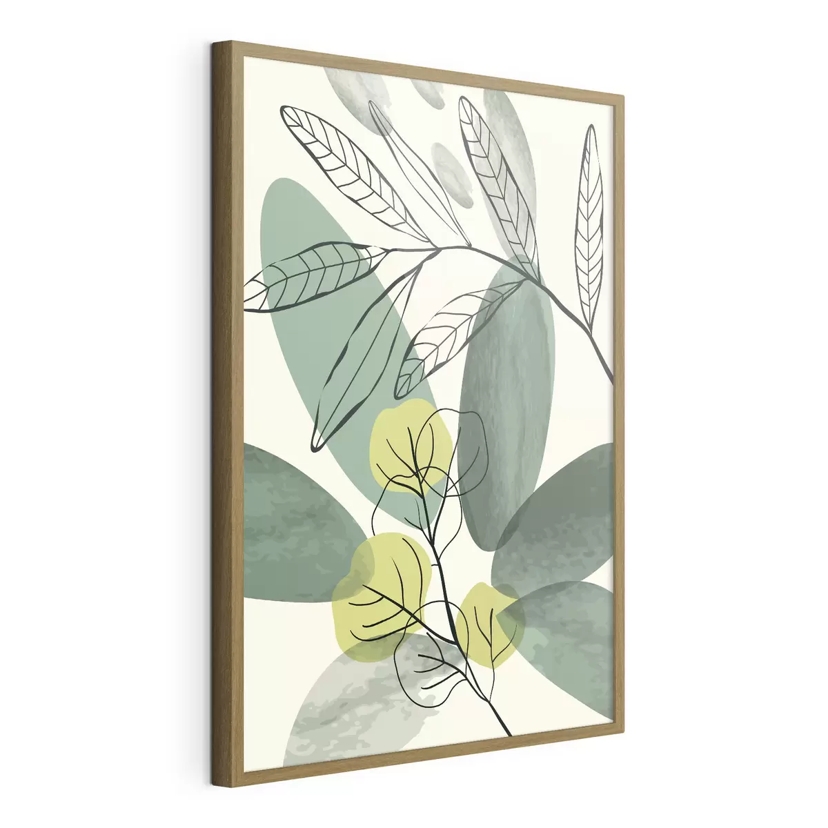 Affiche Motif abstrait inspiré de la nature, représentant des feuilles f36106