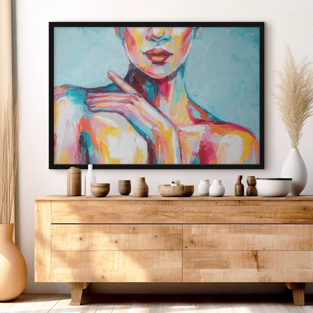 Poster Levendige kleuren in abstracte weergave f36033