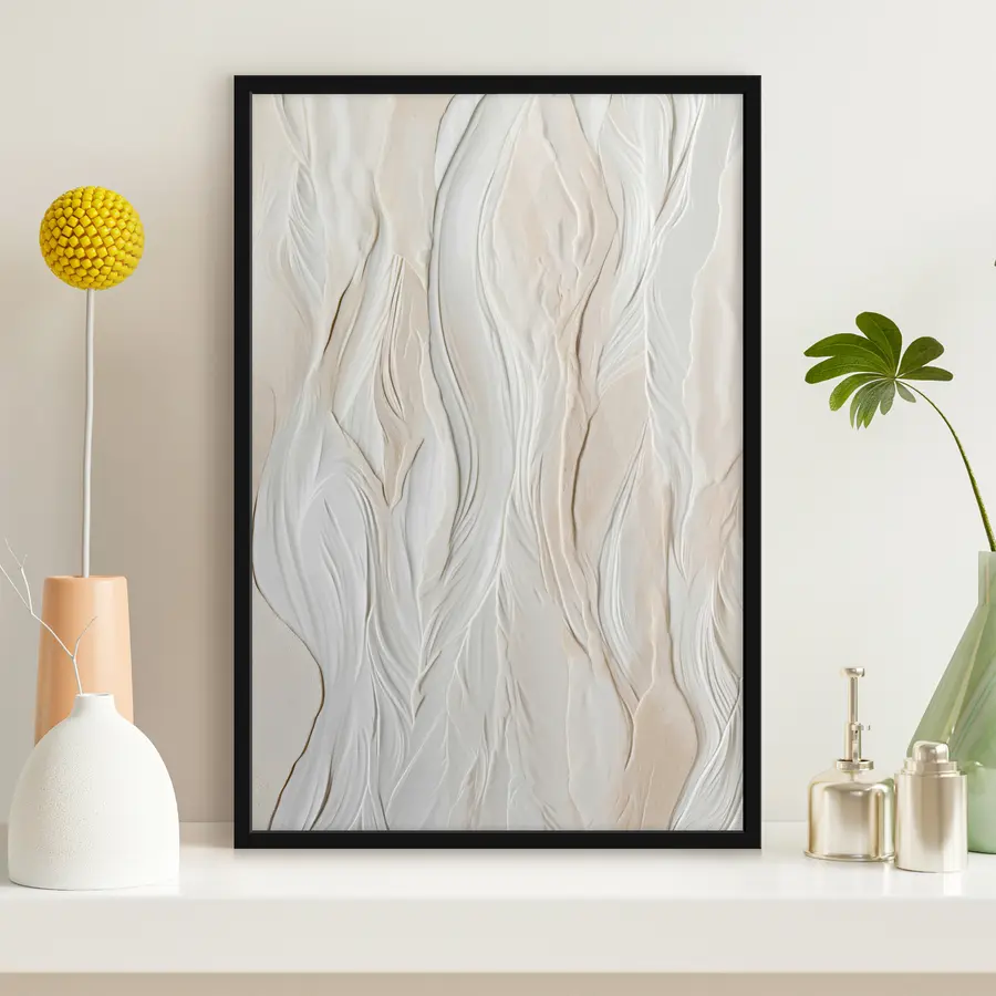 Papier peint photo Vagues texturées dans des tons doux et neutres f36027