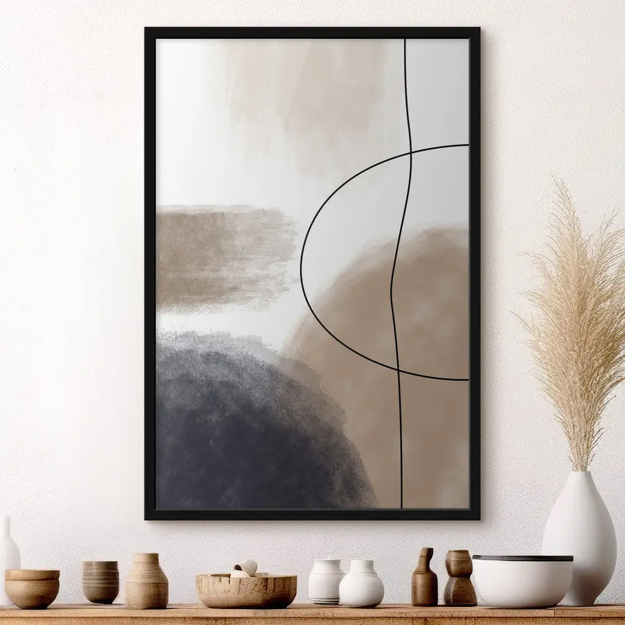  Peintures Formes abstraites dans des tons chauds f35944