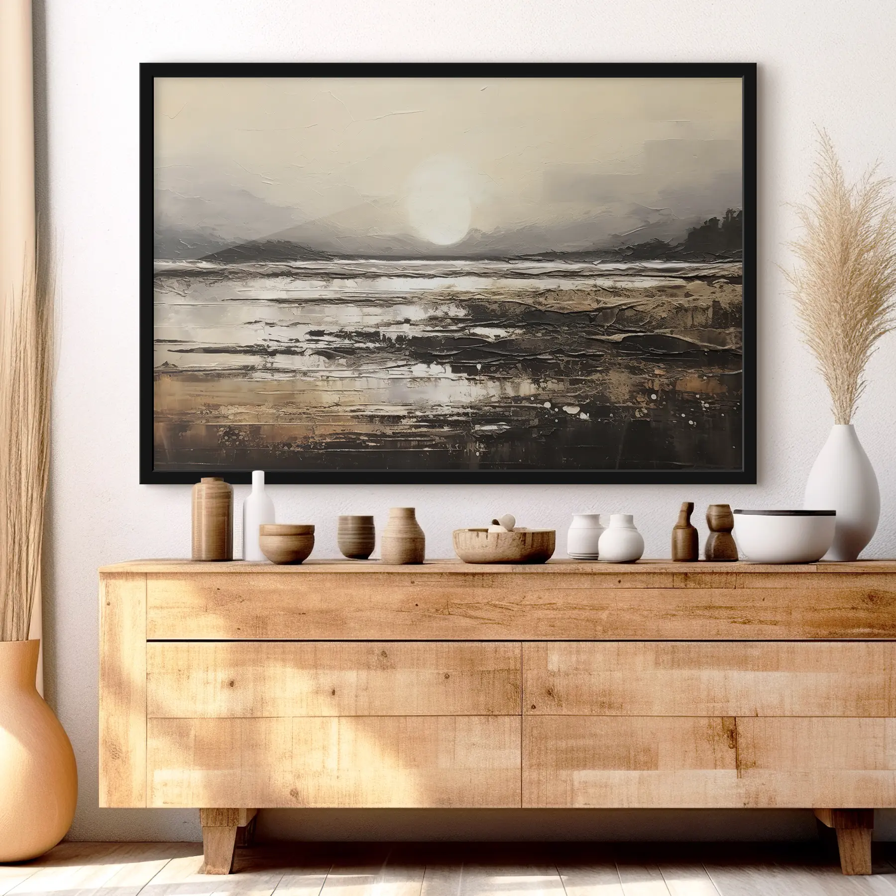 Fotobehang Serene zonsondergang boven kalm water f35912