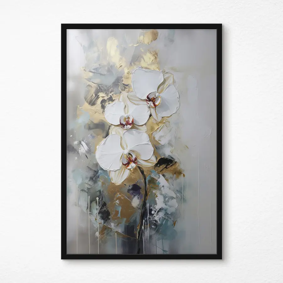 Fotobehang Elegante orchideeën tegen een zachte achtergrond f35904