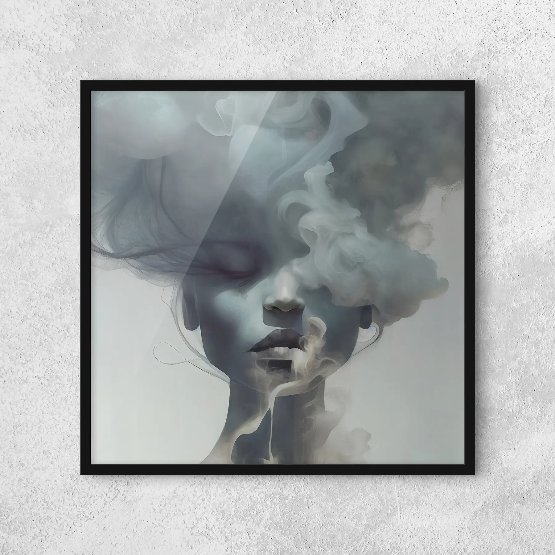 Fotobehang Het meisje en de grijze mist f35818