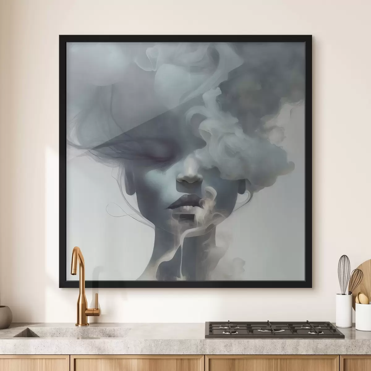 Affiche La fille et le brouillard gris f35818