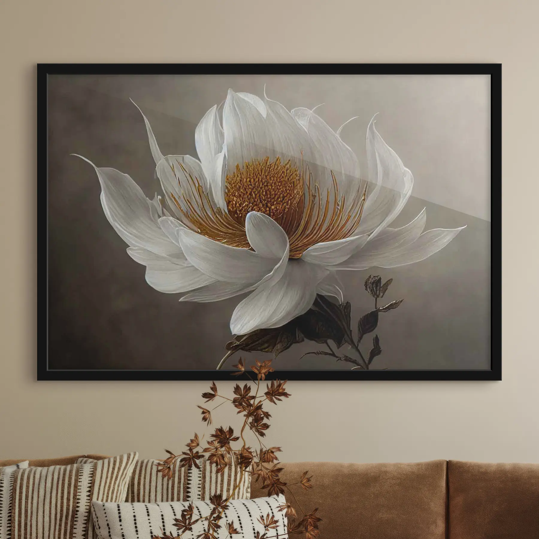 Papier peint photo Fleur élégante aux teintes douces f35725