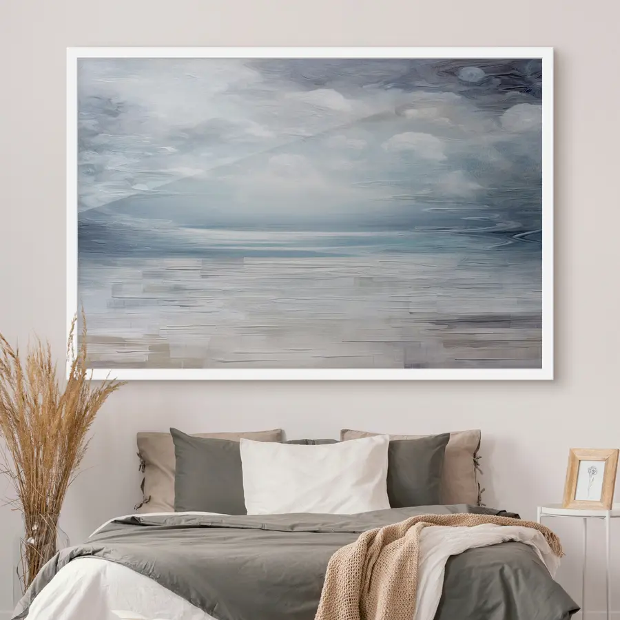 Fotobehang Zee tussen penseelstreken f35715