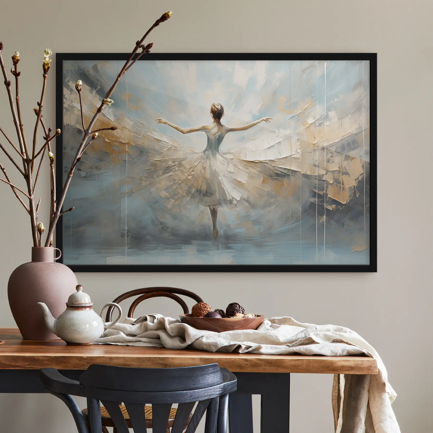 Fotobehang Danseres die licht en beweging omarmt f35538