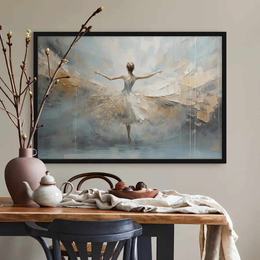 Fotobehang Danseres die licht en beweging omarmt f35538