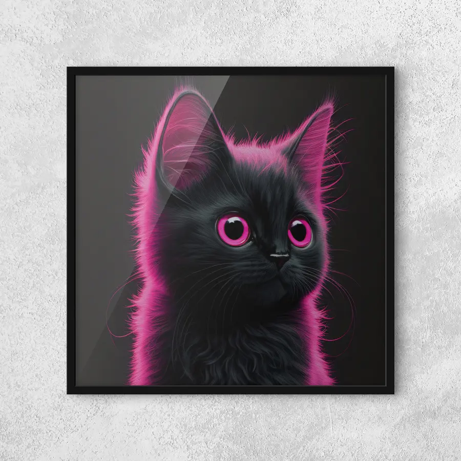 Fotobehang Schattige kat met levendige vacht f35511