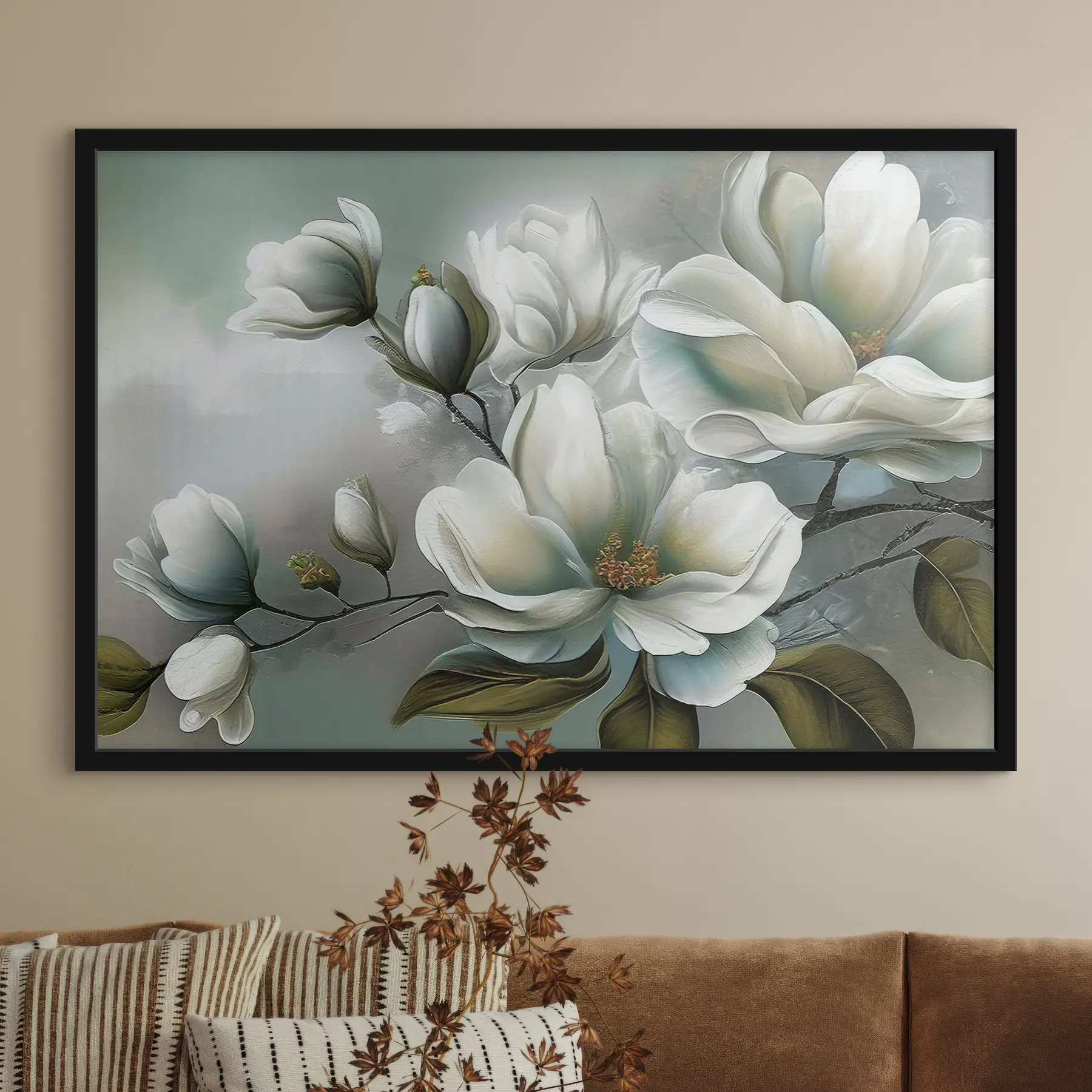 Papier peint photo Des fleurs délicates aux teintes douces f35494