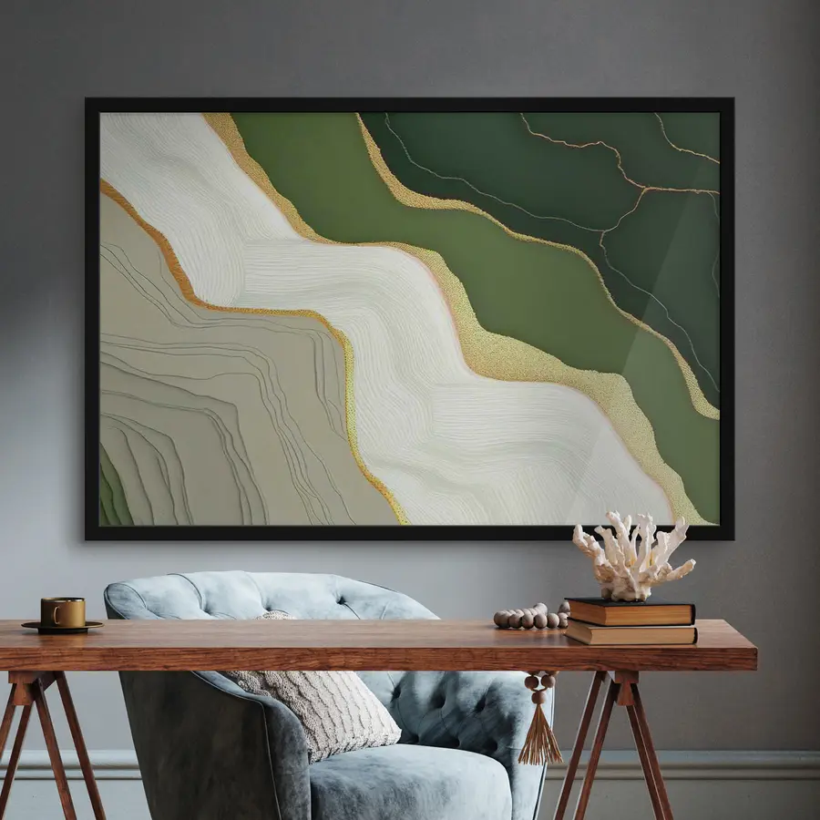 Fotobehang Elegante golven van gestructureerde aardetinten f35427