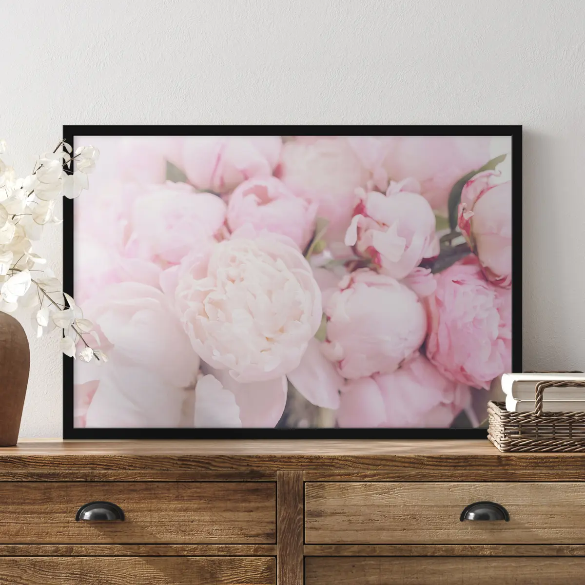 Poster Delicate bloesems in zachte tinten f35244