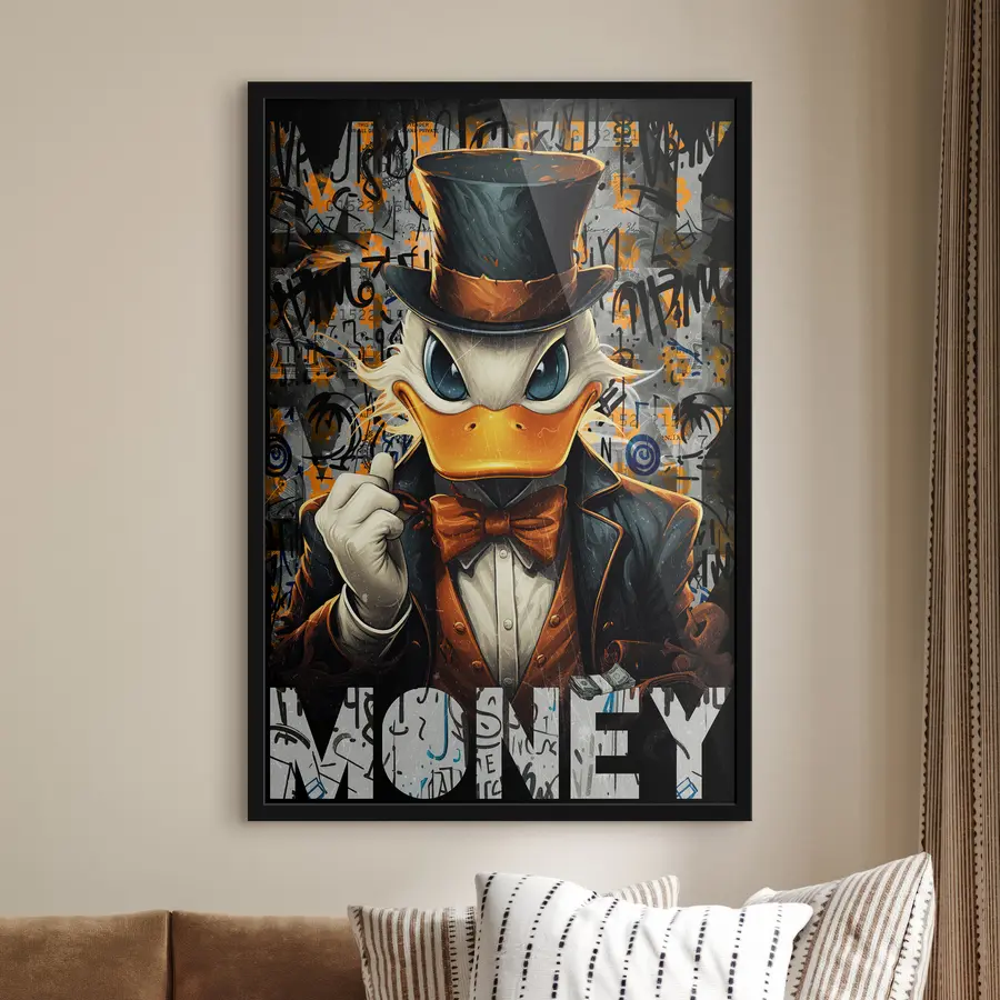 Fotobehang Knappe eend in een rijke omgeving f35181