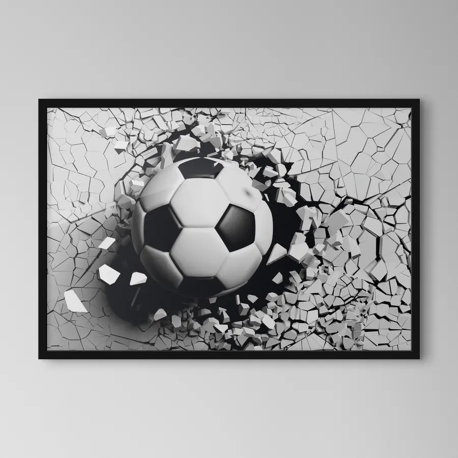 Fotobehang Voetbal die barrières doorbreekt f34768