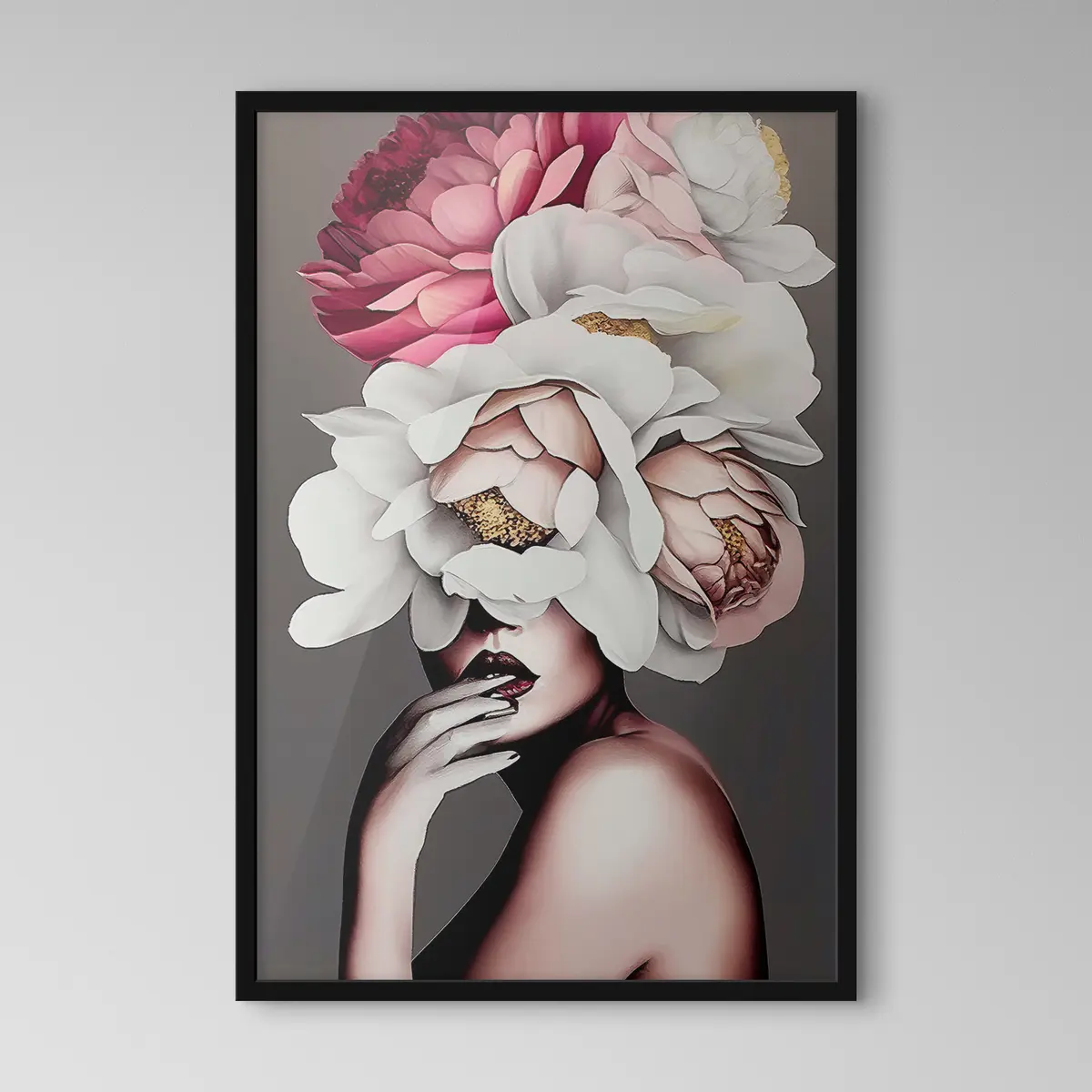 Affiche Beauté fantaisiste ornée de pétales f34601