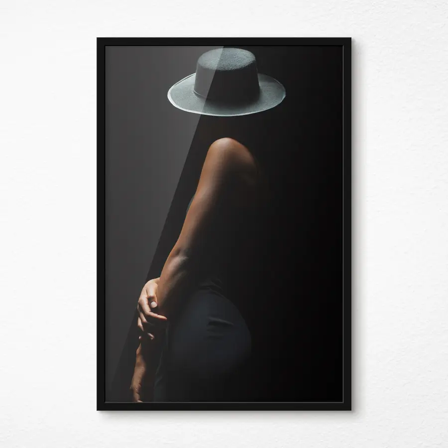 Fotobehang Mysterieus silhouet in de duisternis f34464