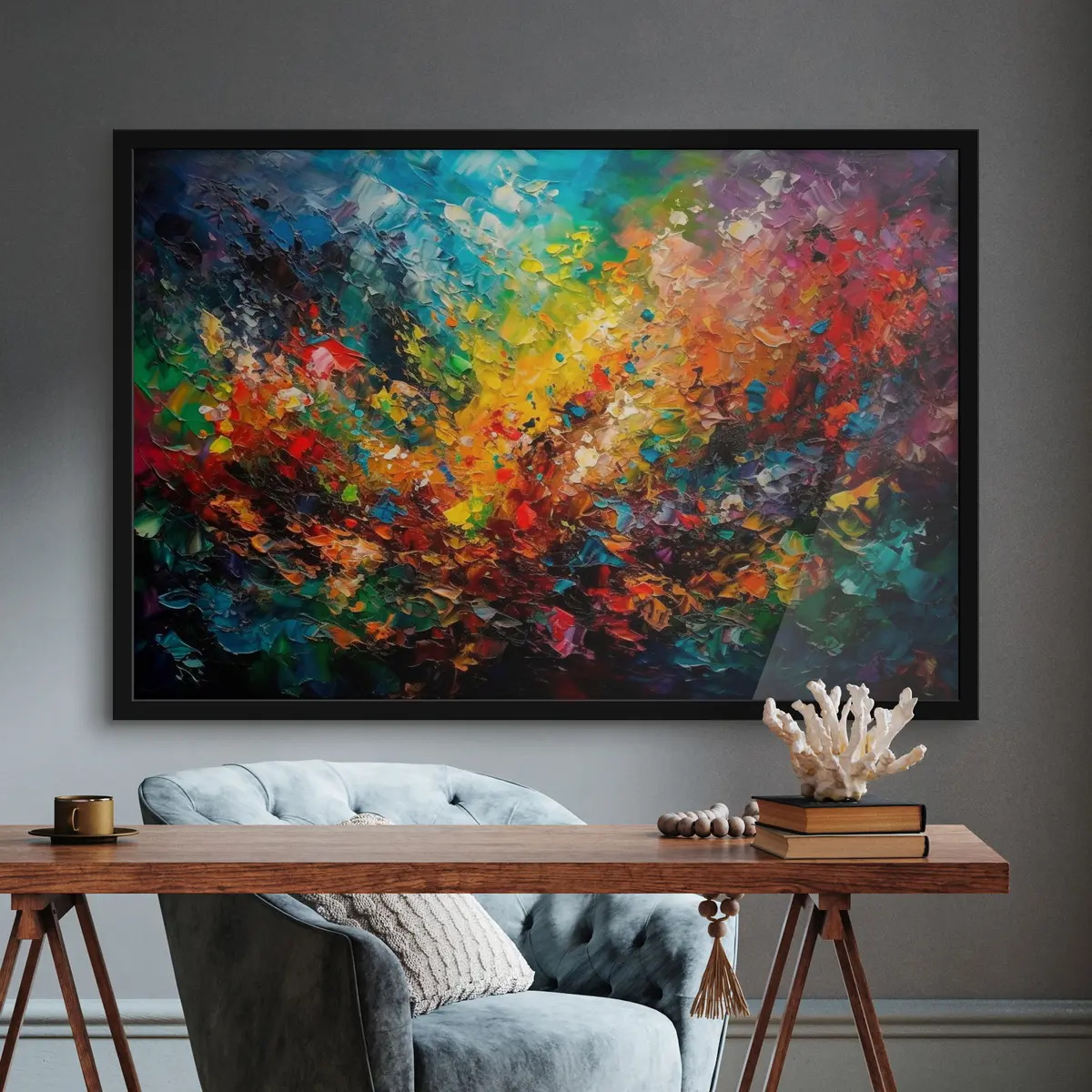 Affiche Des couleurs vives en harmonie abstraite f34451