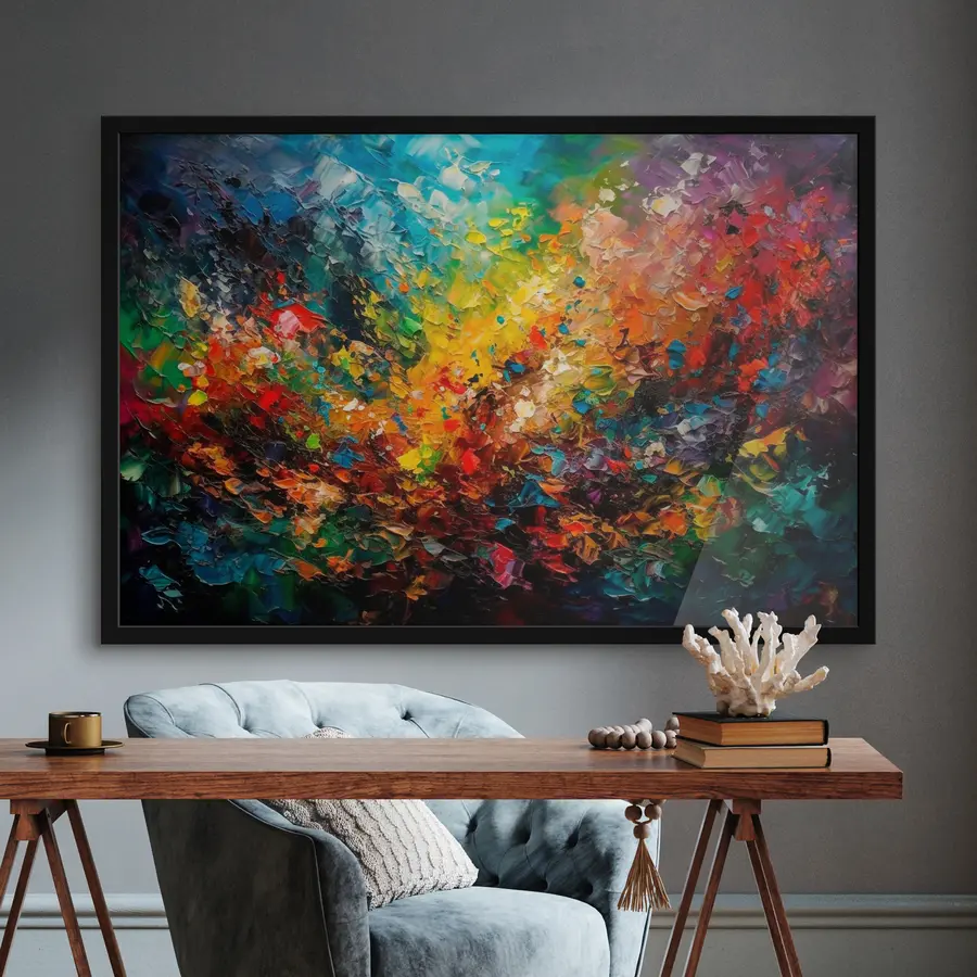 Papier peint photo Des couleurs vives en harmonie abstraite f34451