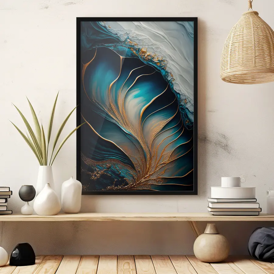 Fotobehang Vloeibare kunst in levendige kleuren f34441