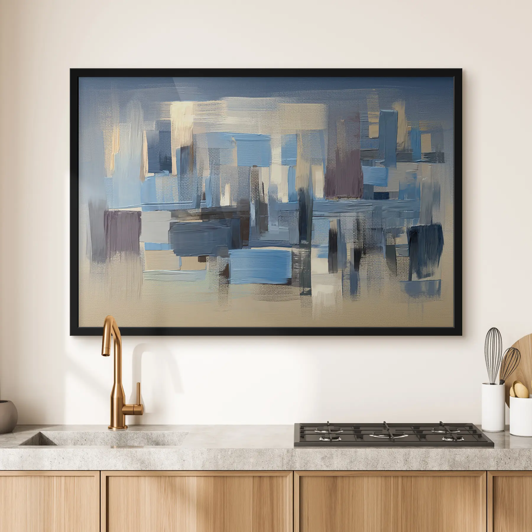 Papier peint photo Harmonie abstraite dans des tons froids f34186