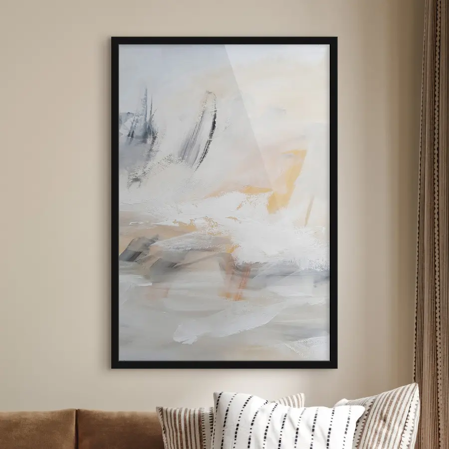 Fotobehang Zachte tinten versmelten in serene abstractie f34100