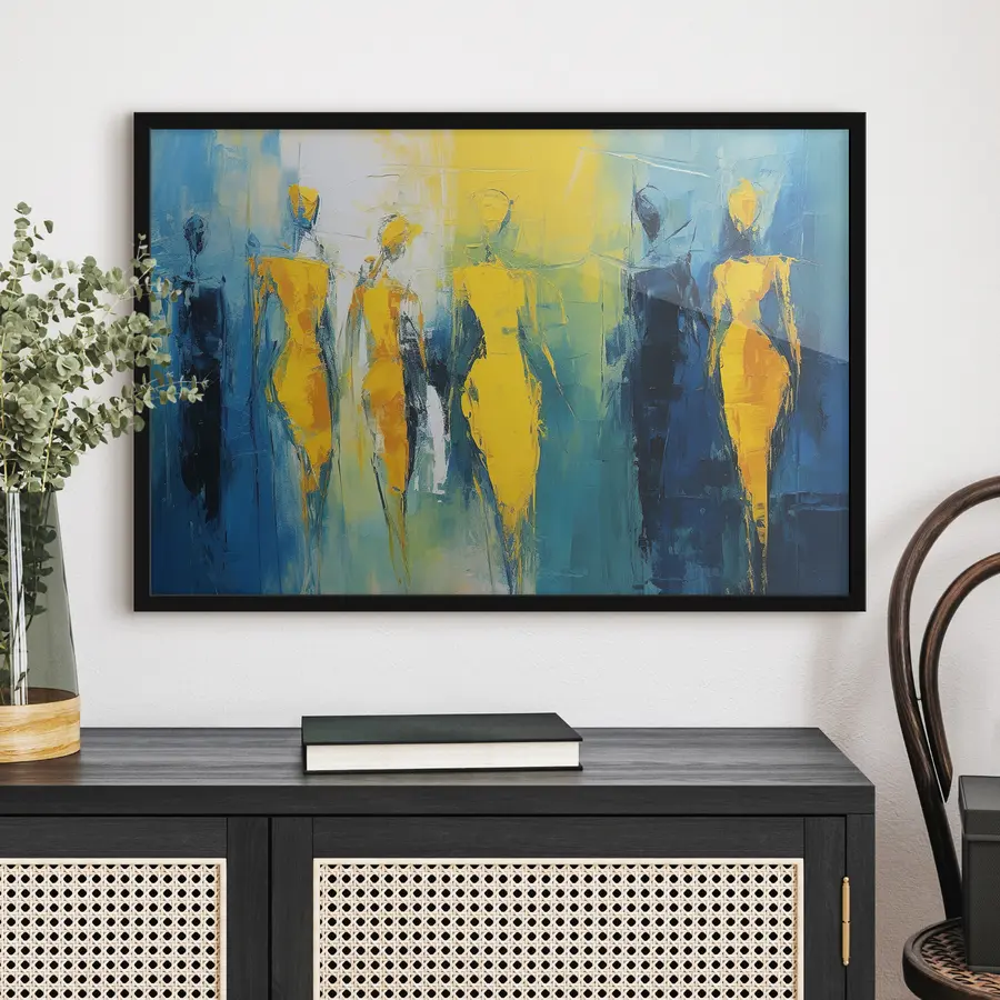 Fotobehang Elegante figuren in levendige kleuren f33867