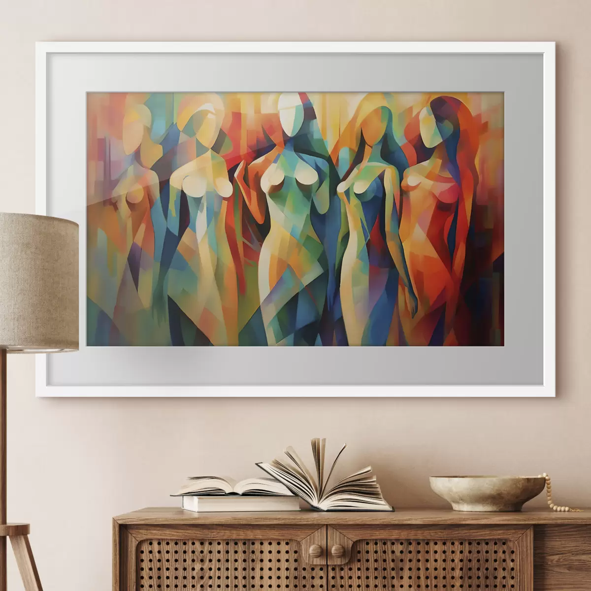 Affiche Figures abstraites aux couleurs vives f33844