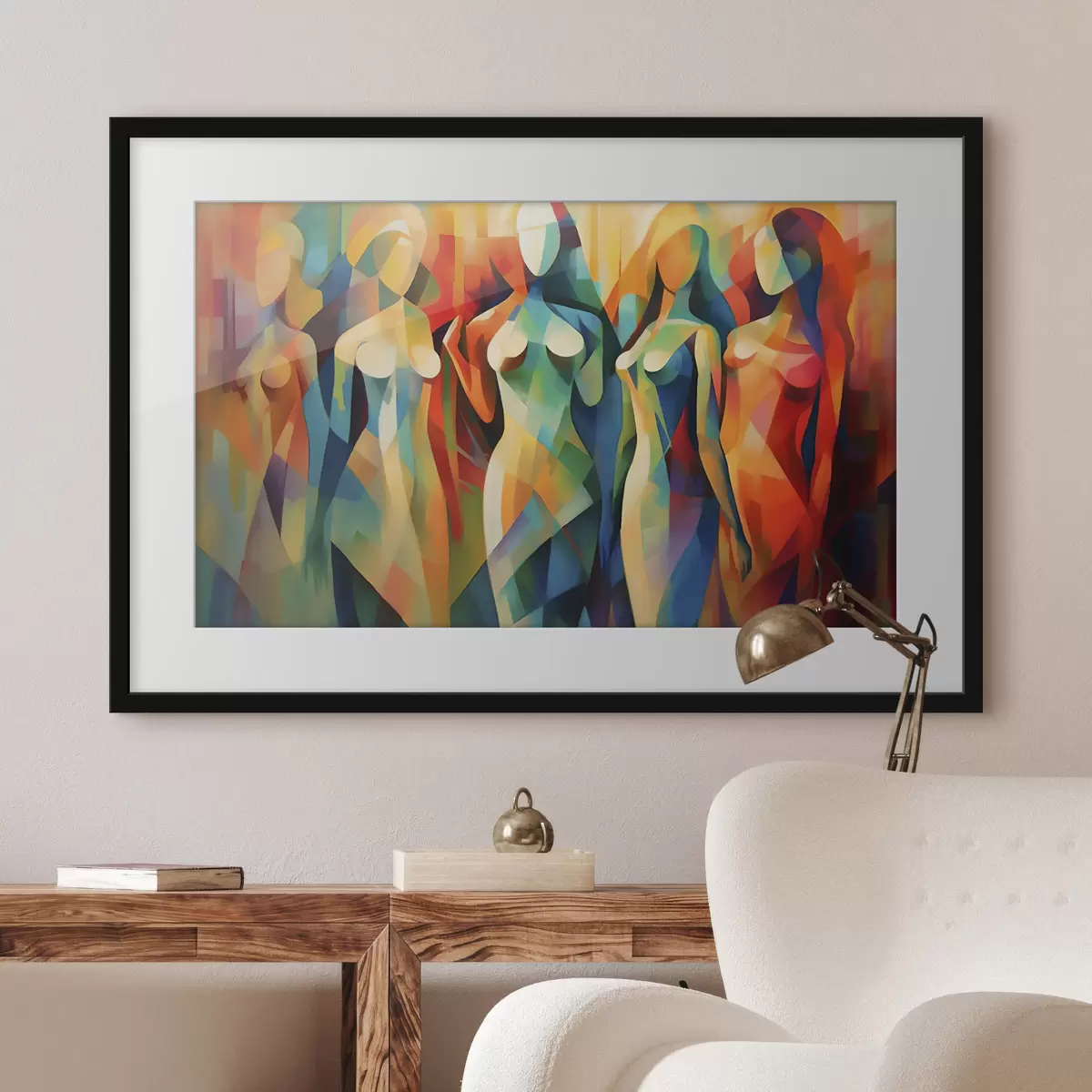 Affiche Figures abstraites aux couleurs vives f33844