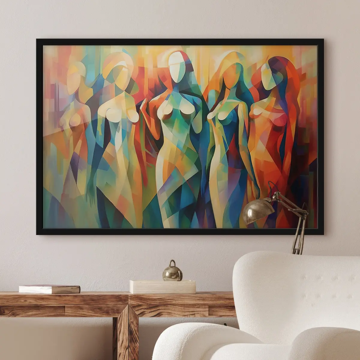 Affiche Figures abstraites aux couleurs vives f33844