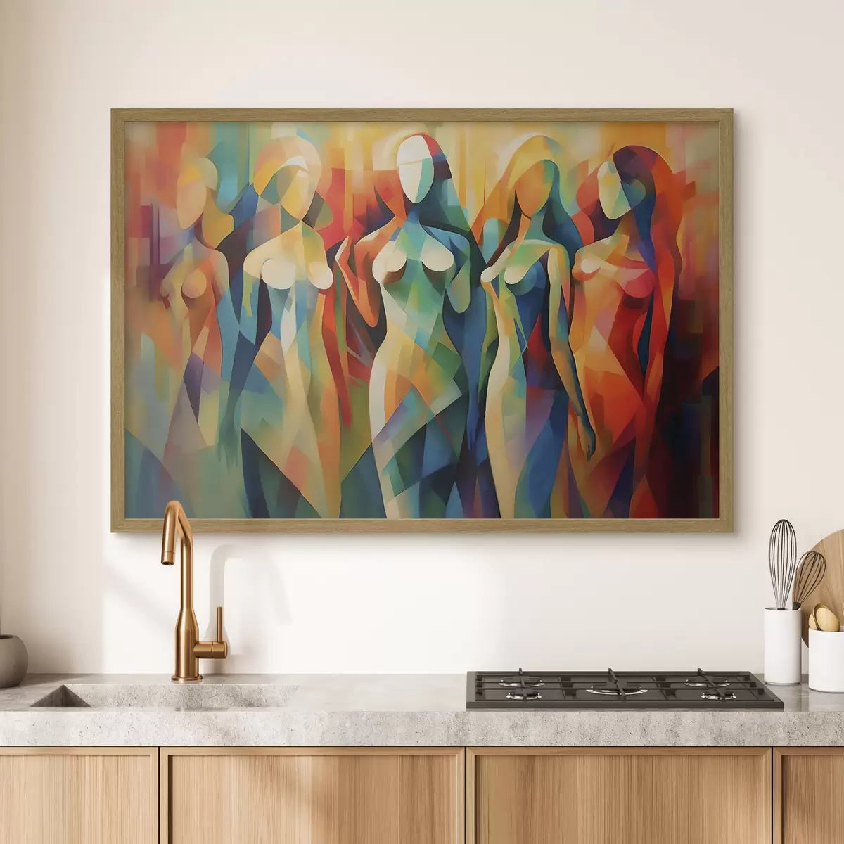 Affiche Figures abstraites aux couleurs vives f33844