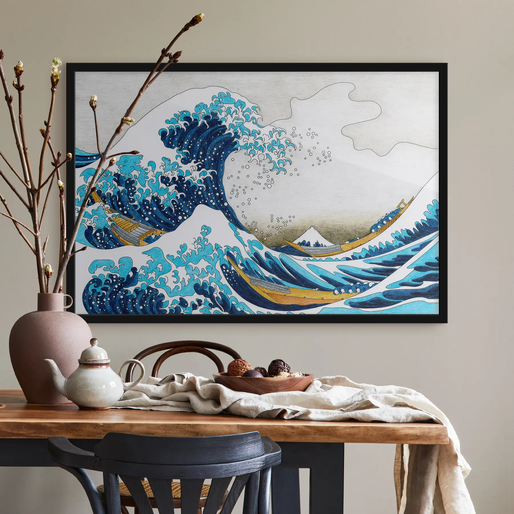 Papier peint photo Vagues majestueuses et bateaux en harmonie f33597