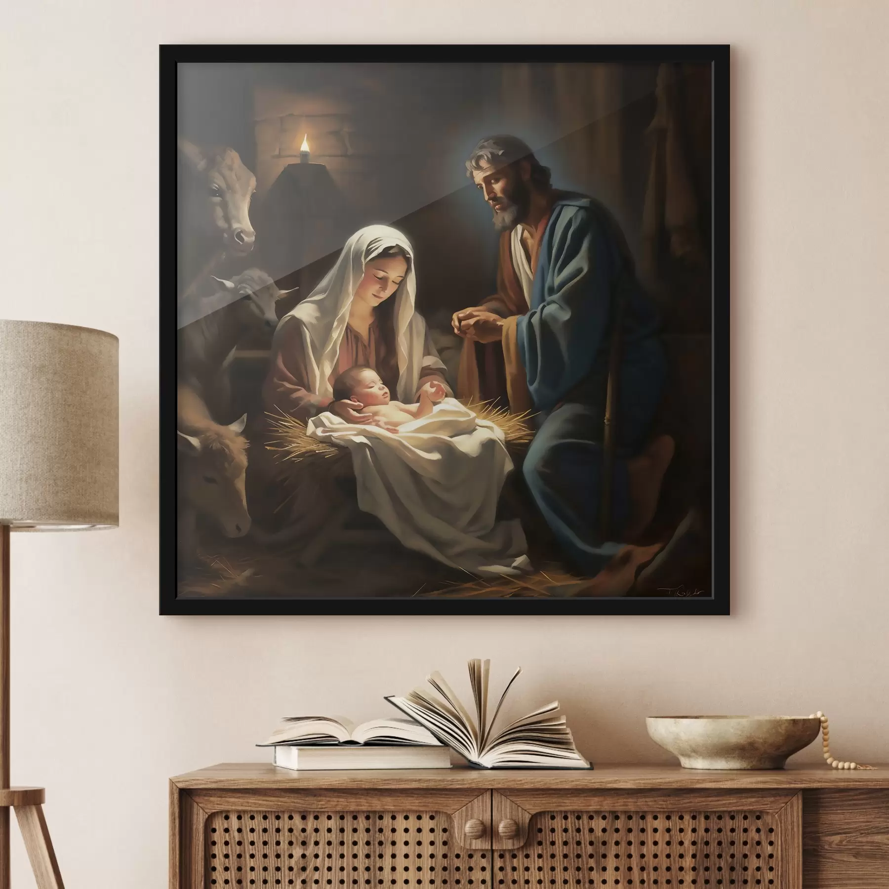 Fotobehang Heilige Familie, Jezus, Maria en Jozef f33488