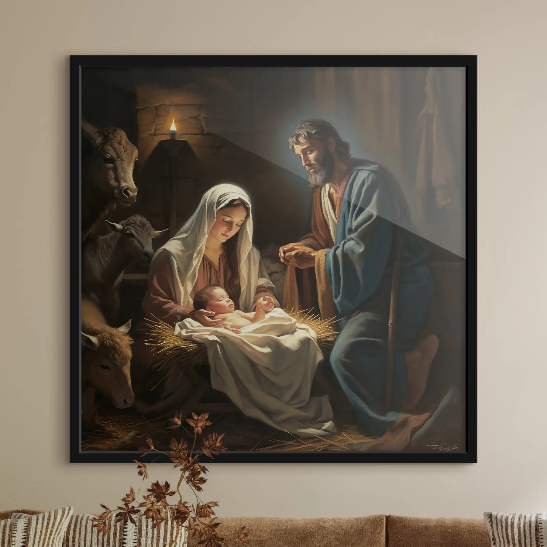  Peintures Sainte Famille, Jésus, Marie et Joseph f33488