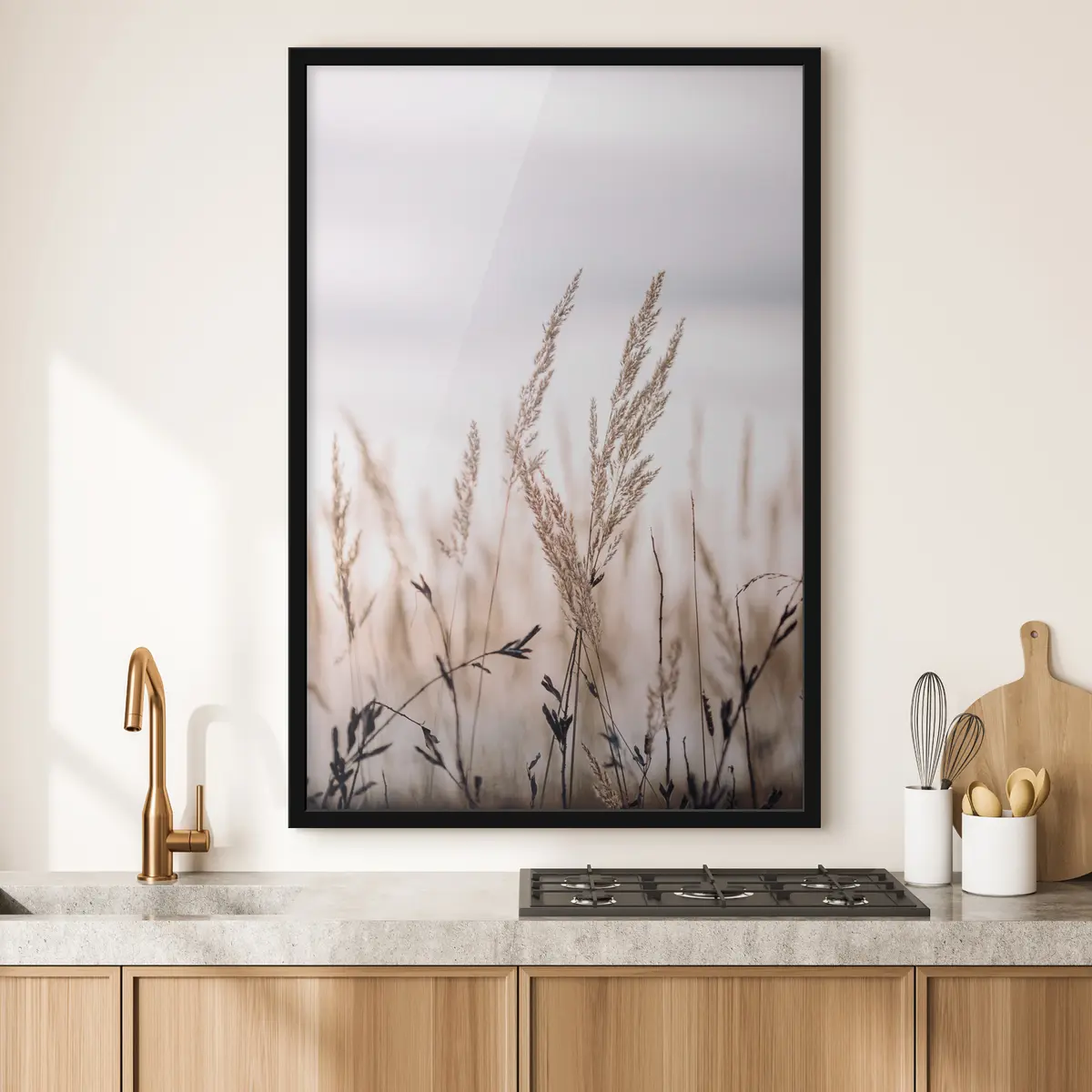 Affiche Des herbes douces ondulant dans la brise f33070