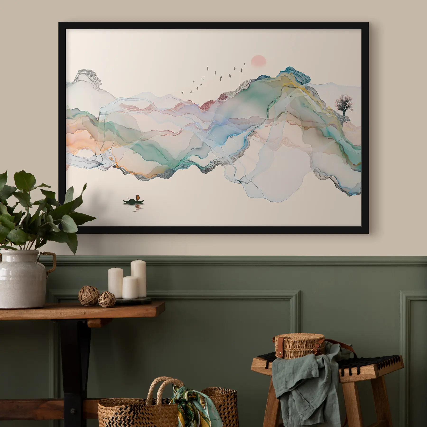 Papier peint photo Voyage serein à travers des paysages colorés f32936