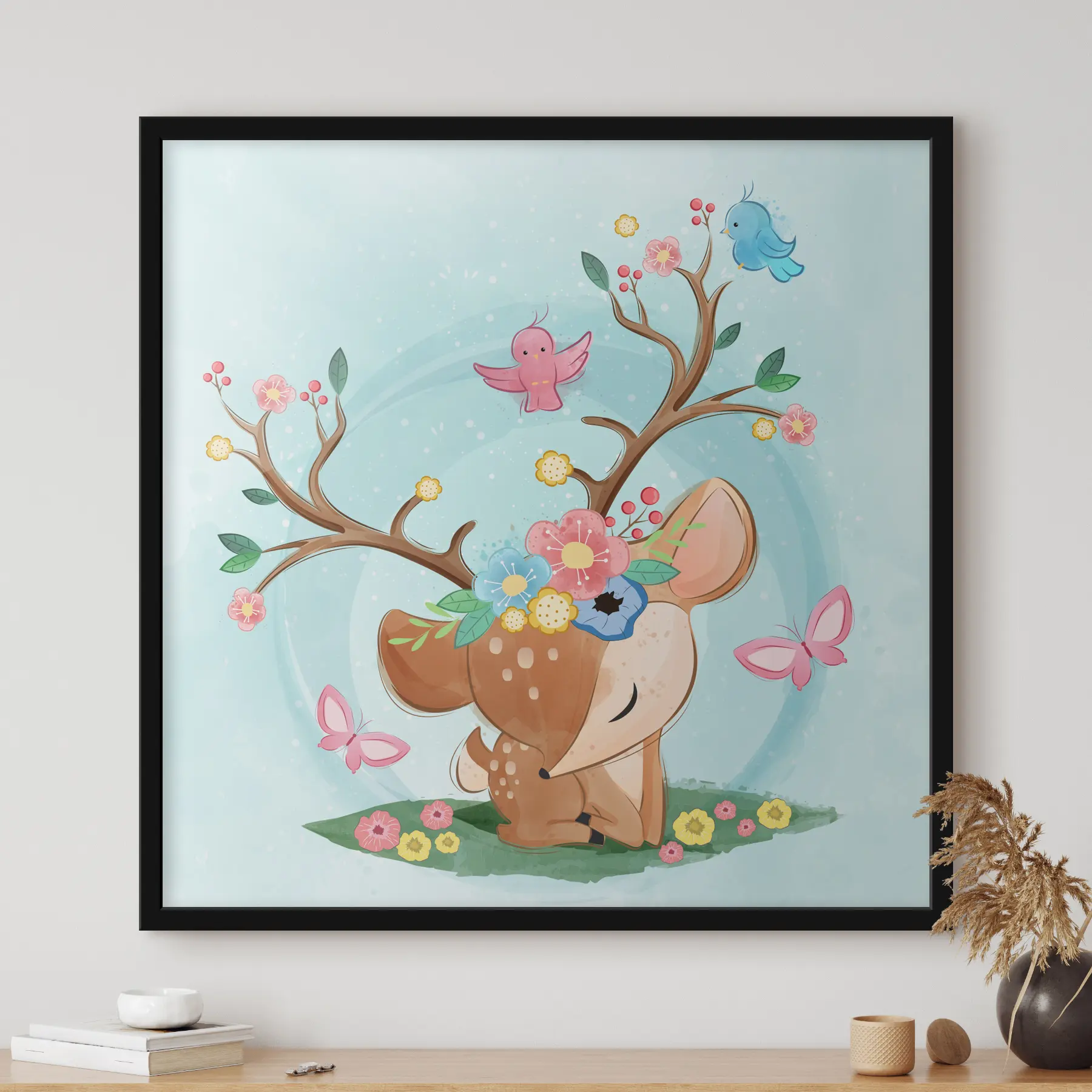 Papier peint photo Des créatures fantaisistes dans un monde coloré f32795