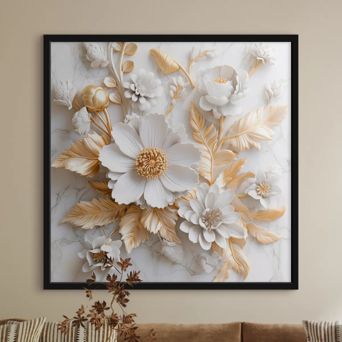 Affiche Élégant arrangement floral aux teintes douces f32778