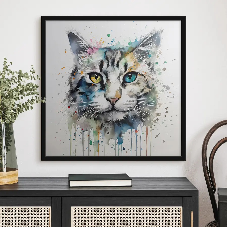  Schilderijen Kat in aquarelstijl f32315