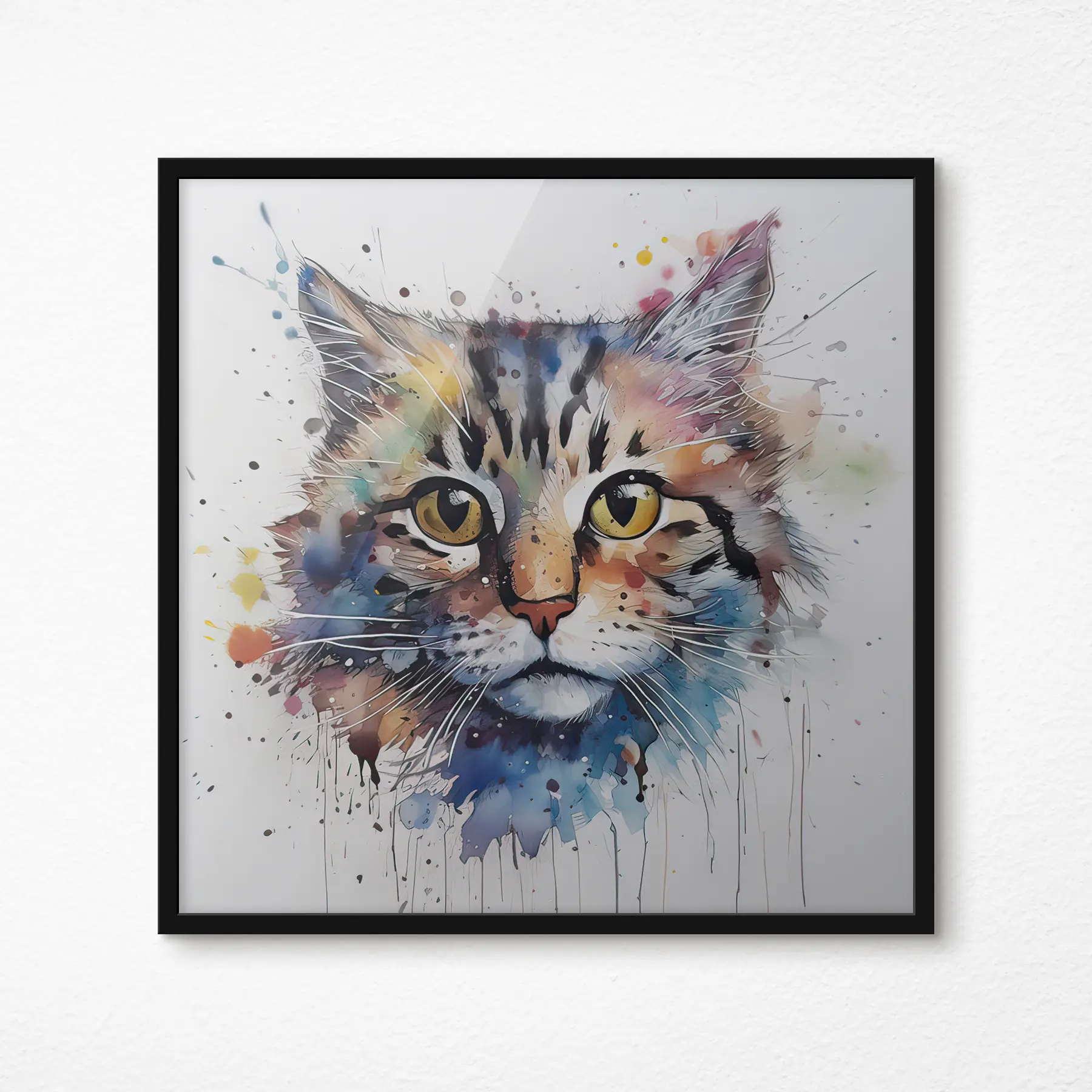 Fotobehang Kat in aquarelstijl f32314