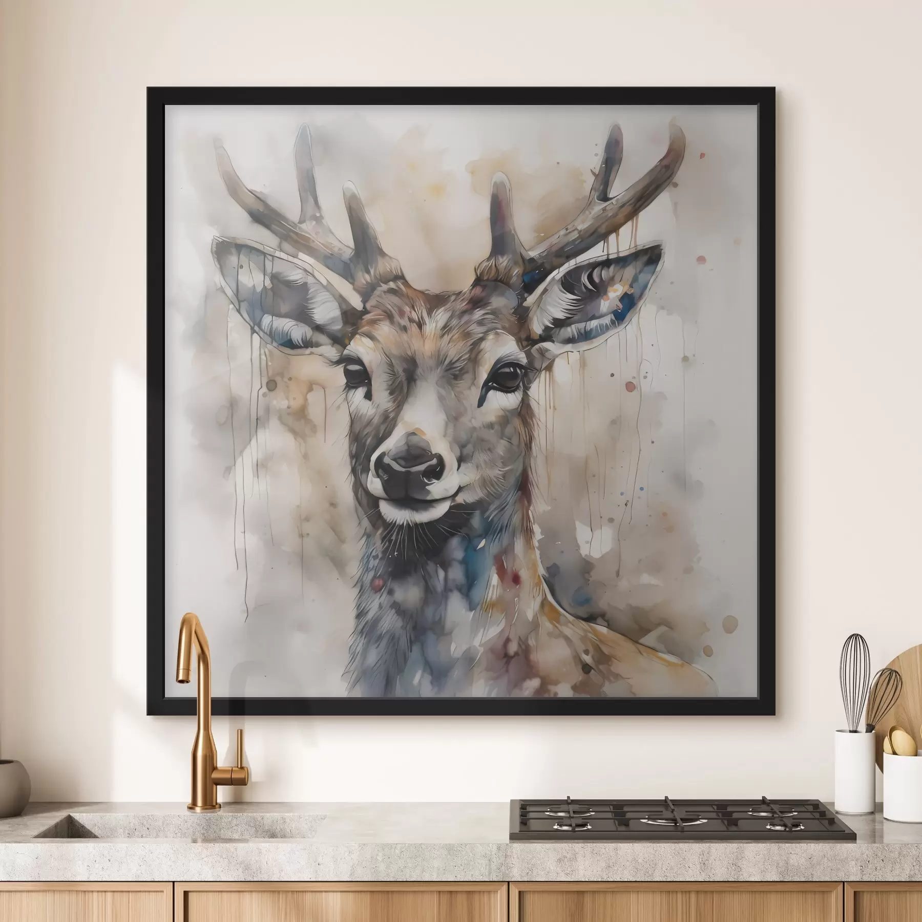  Peintures Cerf dans un style aquarelle f32300