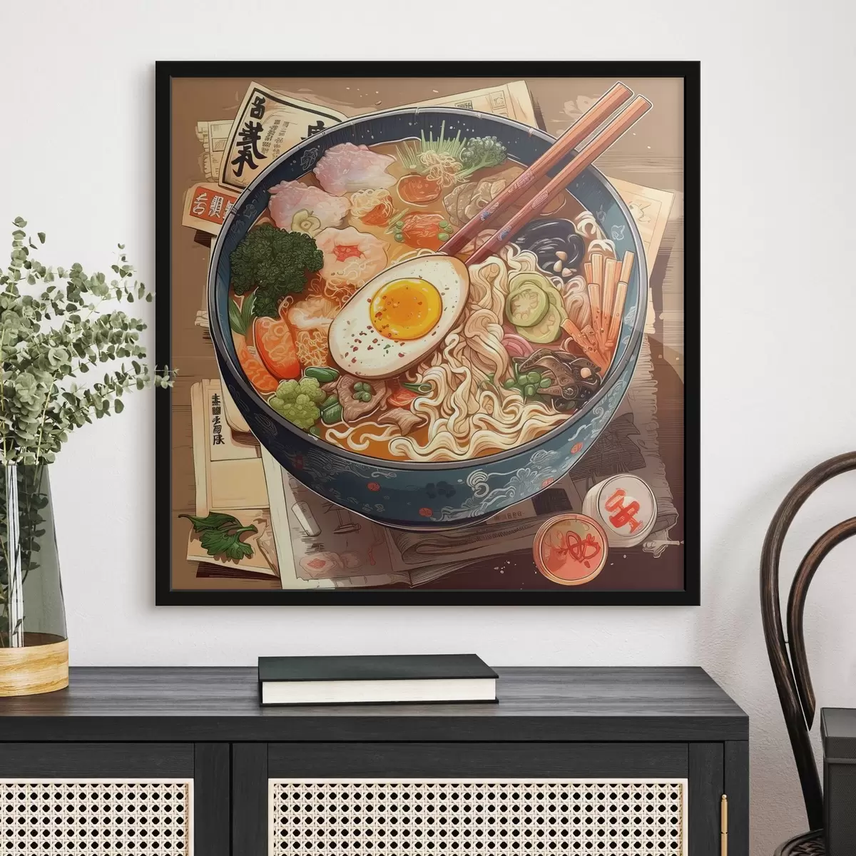 Poster Ramen, oosters gerecht, udon, Chinees eten f32121