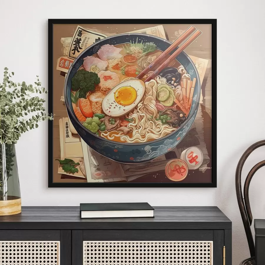 Fotobehang Ramen, oosters gerecht, udon, Chinees eten f32121