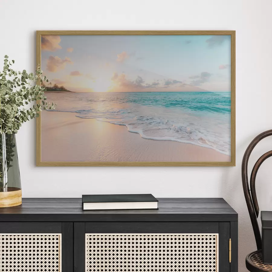 Papier peint photo Rivage turquoise au couchant f28661