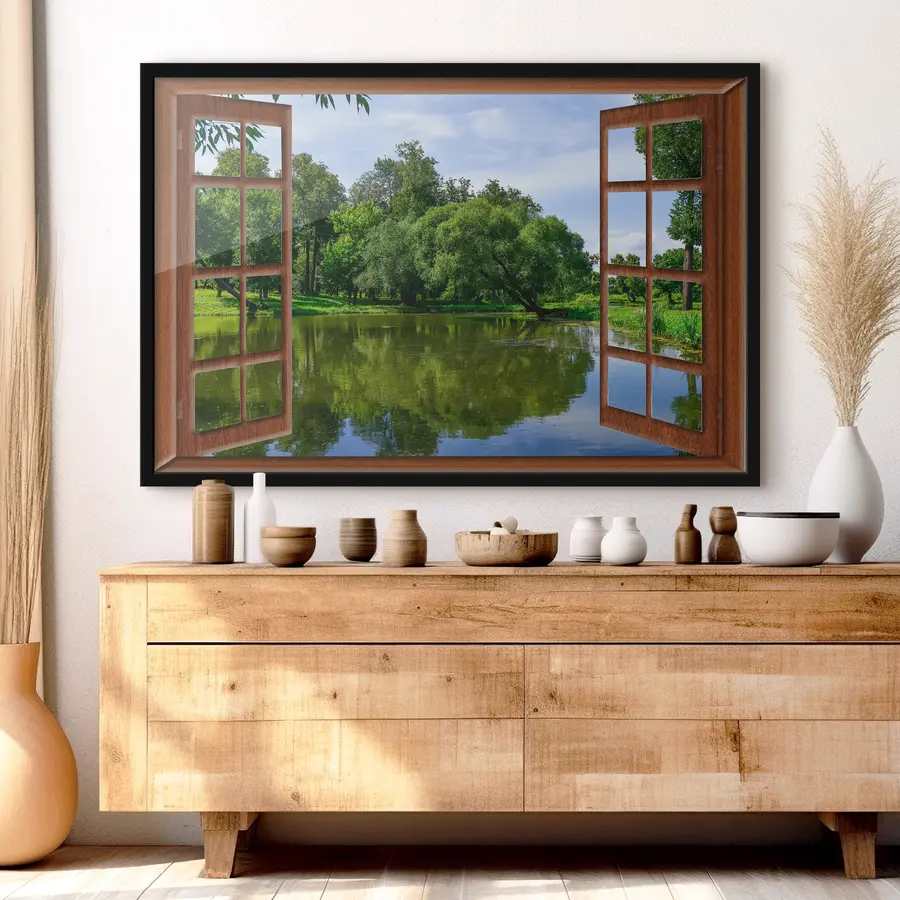 Fotobehang De rust van de natuur prachtig omlijst buiten f17004