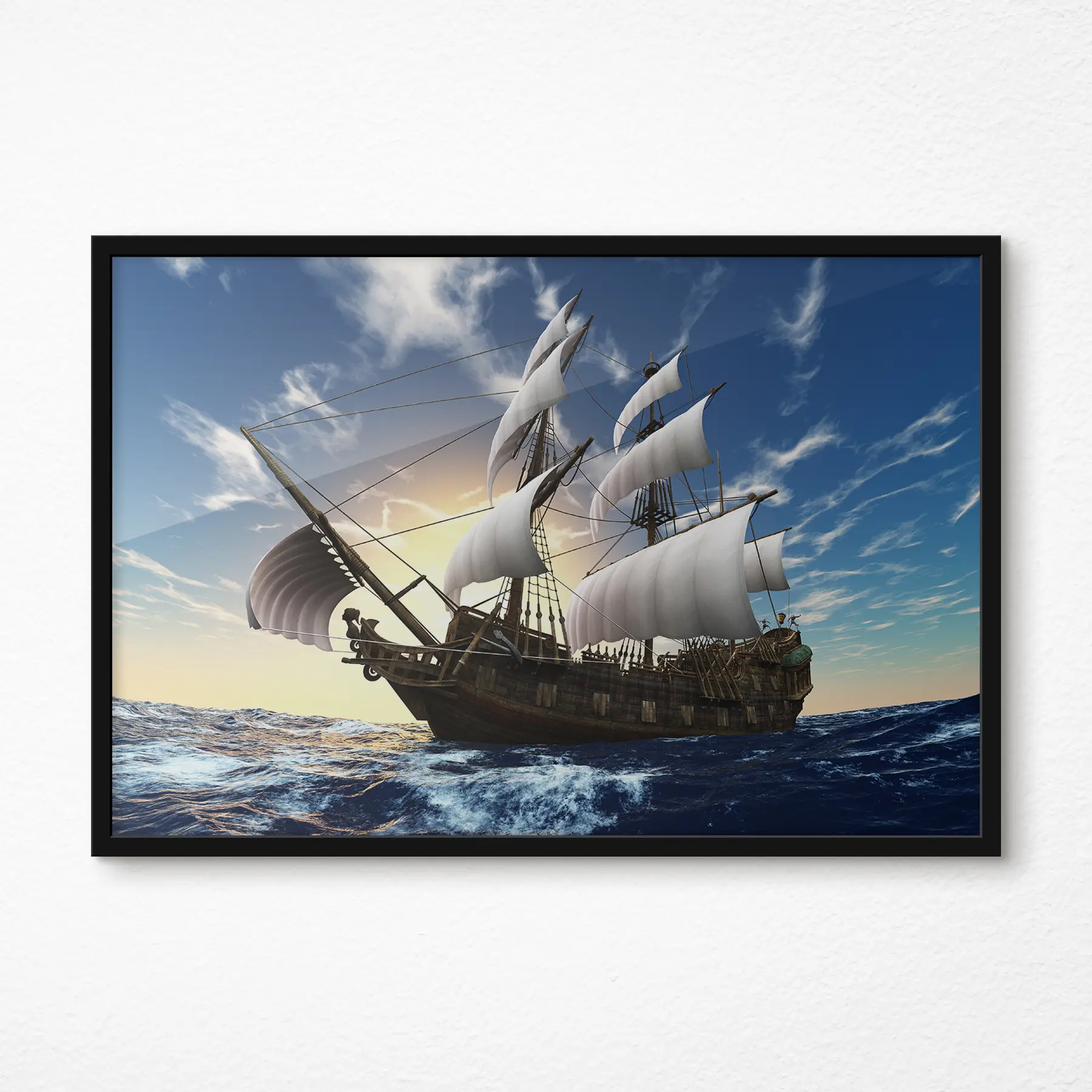  Schilderijen Zeilen naar de gouden horizon f15797