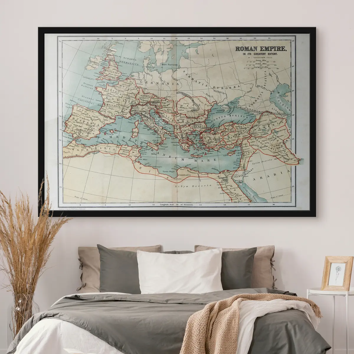 Poster Kaart van de omvang van het Romeinse Rijk f09978