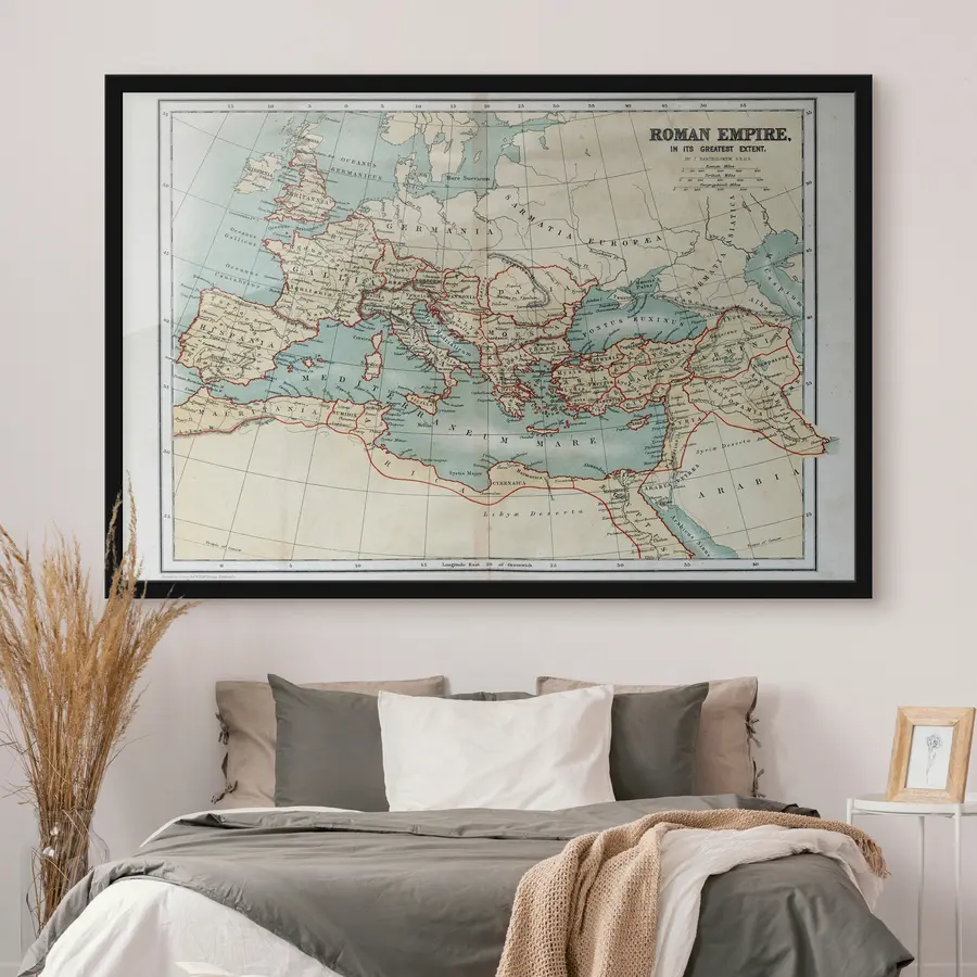 Papier peint photo Carte représentant l'étendue de l'Empire romain f09978